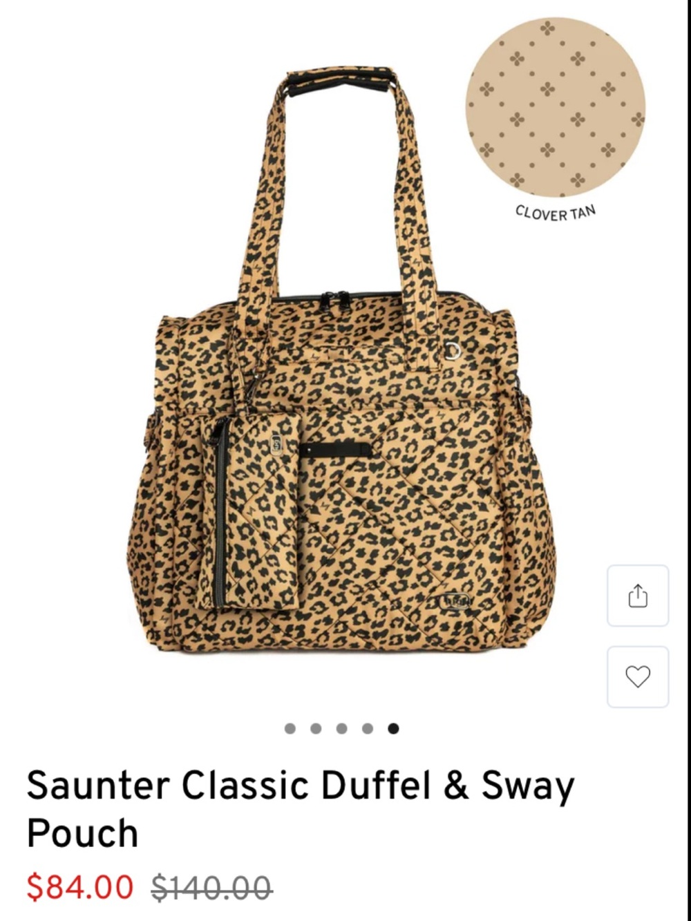 $84 Retail NWT Lug Saunter And Sway Set In Spotted Leopard